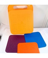 Vintage Tupperware TupperToys Art Set Rubbing Plates with Carry Case lun... - $643.56 MXN