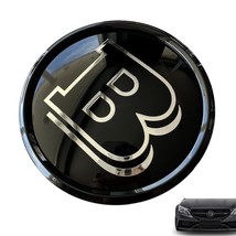 For 16-22 W213 E Class Gloss Black BRABUS Front Grill Mirror Black Badge Emblem - £64.54 GBP