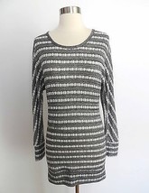 Urban Outfitters Ecote size XS gray white striped long knit shirt blouse top - £8.28 GBP