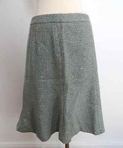 Ann Taylor LOFT size 6P light teal blue knit peplum flare hem skirt career - $29.69