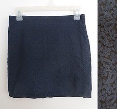 Club Monaco size 0 blue paisley print mini skirt - CREASE MARK AT BOTTOM - £3.10 GBP