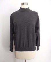 Joseph &amp; Lyman sz LARGE gray turtleneck sweater 100% Wool made in Italy - HOLES - £7.77 GBP