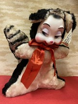 My-Toy CO. Ink Figure Plush Doll Rubber Face Skunk 1950s - £204.87 GBP