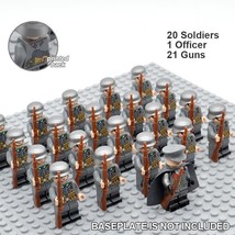 21pcs/set WW2 Army German Troops Officer and Soldiers Infantry Minifigures Block - £23.55 GBP