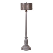 Irvins Country Tinware Brinton Floor Lamp in Earl Gray with Metal Drum Shade - £590.06 GBP