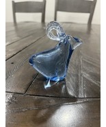 Vtg Hand Blown Cobalt Blue Glass Ram Sheep Goat Figurine Paperweight 3.2... - $33.83 CAD