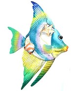 BEAUTIFUL UNIQUE colorful NAUTICAL FISH METAL WALL ART - $29.64