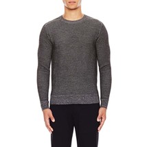 Theory Fabrice E0988721 Men Grey Black Wool Waffle Crew Neck Pullover Sweater - £48.43 GBP+