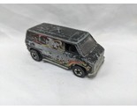 Vintage 1974 Hot Wheels Black Van With Flames Toy Car 2 3/4&quot; - $9.89