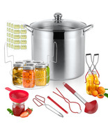 21.5 QT Stainless Steel Canning Pot with Lid, Rack &amp; Canning Tools Set, ... - €253,29 EUR