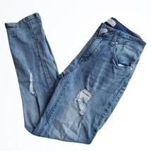 Altar&#39;d State Lighter Wash Distressed Skinny Blue Jeans Size 25 Waist 26 Inches - £26.21 GBP