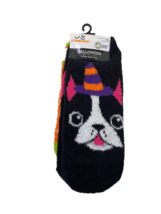 WALMART Halloween Fuzzy Low Cut Novelty Socks Dog Witch Hat Polka Dot NWT - $7.66