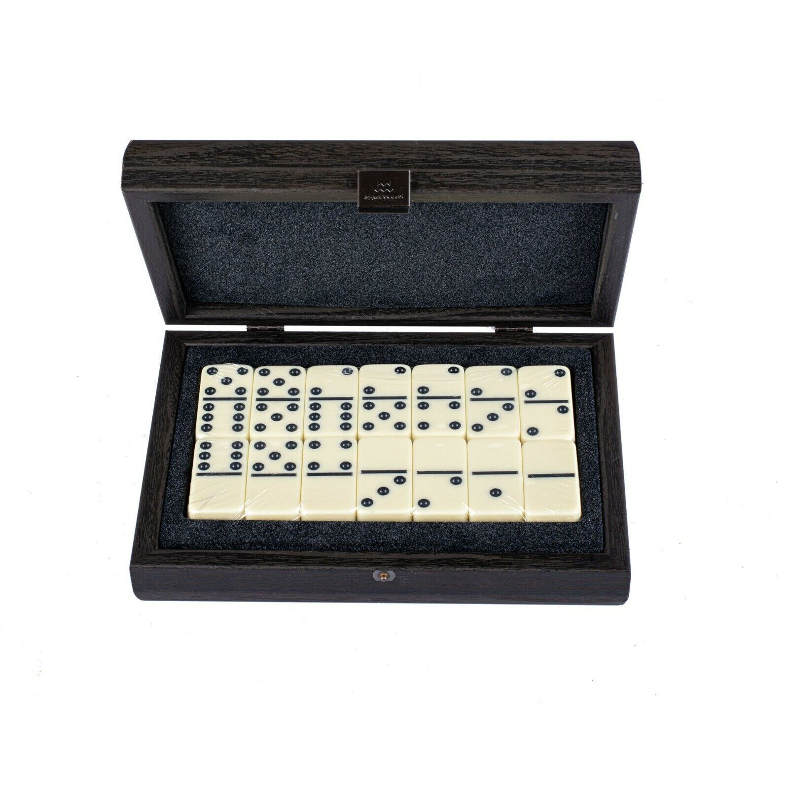 domino / Dominoes Set in BLACK case - Premium quality domino tiles - $62.78
