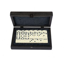 domino / Dominoes Set in BLACK case - Premium quality domino tiles - £49.60 GBP