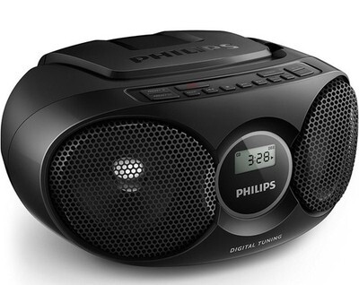 Portable Black Stereo System Boombox With Cd Player Usb Fm Radio And Headphon... Item image 2
