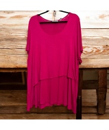 Avenue Women’s Plus Size 3X (22-24W) Fuchsia Tunic Top - Lightweight &amp; B... - $190.06 MXN