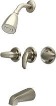 Brushed Nickel, 5-Inch Spout Reach Legacy Tub And Shower Faucet From Kin... - £74.67 GBP