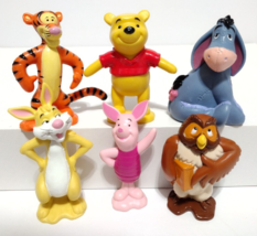 Vintage 1990s Disney WINNIE THE POOH Toy Figure PVC Cake Topper Set EEYO... - £19.94 GBP