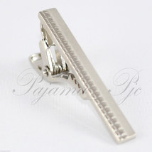 Men&#39;s Formal Casual Silver Modern Metal Slim Necktie Tie Clip Bar Clasp TC17 - $6.41