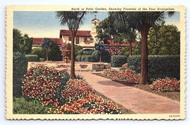 Postcard North Patio Garden Fountain Four Evangelists Mission San Juan CA - £2.95 GBP