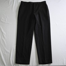 Pronto Uomo 34x29 Black 100% Wool Flat Front Suit Trouser Mens Dress Pants - £30.08 GBP