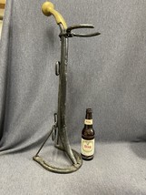 Hand Crafted Fireplace Tool Stand 26.5” T Cabin Rustic Horse Shoe Hanes ... - $43.01