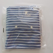 Van Heusen Fitted Men's White & Blue Stripes Cotton Blend Button Up Shirt Size M image 15