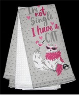 3 &quot;I&#39;m Not Single I Have a Cat&quot; White Diva Persian Martini Hearts Kitche... - $31.54 CAD