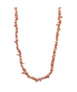 Vintage Natural Coral Bead Necklace Pink Orange Irregular Shape Handmade - $28.30