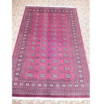 6x10 Authentic Hand Knotted Bukhara Rug red B-76028 - £743.54 GBP