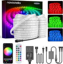 Novostella 98.4Ft (49.2X2) Smart Led Outdoor Rope Light, Music Sync, 24V Ip65 - $128.96