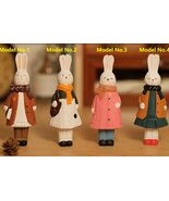 Handmade wooden carving cute Princess Rabbit desktop ornament creative g... - $882.13 MXN