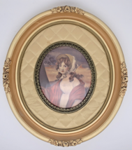 A Girl With A Scarlet Cape Sir Joshua Reynolds Cameo Creation Vtg Rococo Art - £22.41 GBP