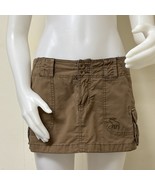 Vintage Y2K 2000s Abercrombie &amp; Fitch Micro Mini Moose Logo Cargo Skirt ... - $72.18 CAD