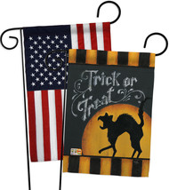 Black Cat Creeping - Impressions Decorative USA - Applique Garden Flags Pack - G - £24.75 GBP