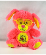 PEEK-A-BOO 1995 Neon Pink Great Wolf Lodge Bear Bunny w/ Sunglasses 11&quot; ... - $24.36