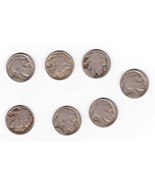 7 Buffalo Nickels 1935, 1937 and no date - assorted - $5.00