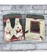  Dimensions Felt &amp; Fabric Appliques Kit Christmas Tree Santa Star Iron O... - £16.17 GBP