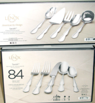 Lenox Tavish 89 Piece 18/10 Stainless Flatware Service/12 Includes Serve... - $309.90