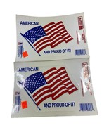 Presto Flag Car Decal Static Cling Window American Proud Of It NOS Vinta... - $26.64 CAD