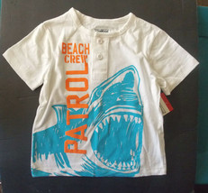 OshKosh B'gosh Toddler Boys T-Shirt Shark Beach Crew Patrol Size 2T NWT - £9.58 GBP