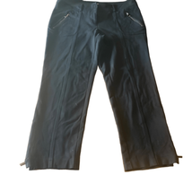 Cache Womens 10 Vintage Black Cropped Mid Rise Zipper Detail Slacks Pants - £14.69 GBP