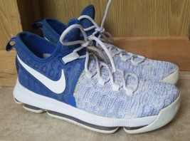Nike Zoom KD 9 855908-411 Size 8.5 Basketball Shoes White Blue    Bin II - $21.57