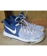 Nike Zoom KD 9 855908-411 Size 8.5 Basketball Shoes White Blue    Bin II - $395.55 MXN