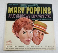 Mary Poppins Julie Andrews Dick Van Dyke Walt Disney&#39;s Cover Sleeve Only 1964 - £24.39 GBP
