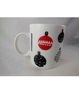 Starbucks 2016 Coffee Christmas 12oz Red Black &amp; White Ornaments Mug Cup - £7.03 GBP