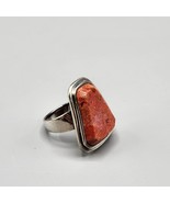 BARSE 925 Red Stone Cocktail Statement Ring Thailand Size 8 Carnelian 12... - £30.81 GBP