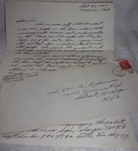 Vtg Letter Discussing How Many People Live In a Town 1950 - $1.99