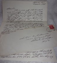 Vtg Letter Discussing How Many People Live In a Town 1950 - $37.88 MXN