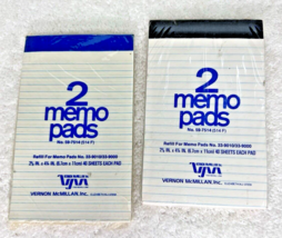 New Old Stock Memo Pads 2 5/8 x 4 1/4 40 Sheets Each Vernon McMillan Inc. - £4.87 GBP